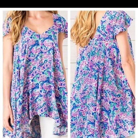 Colorful Paisley Tunic Top - Picture 1 of 7